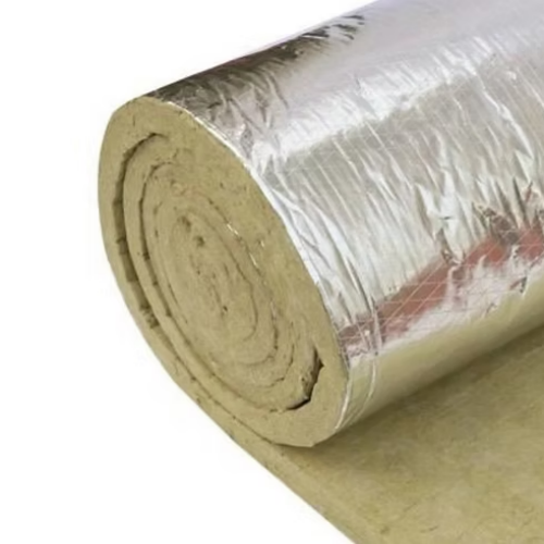 Rock wool with aluminum foil veneer